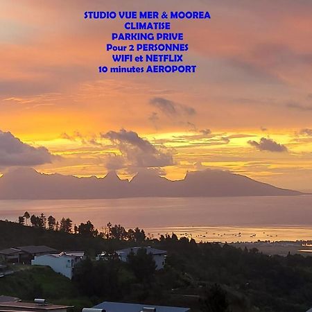 Studio Vaimiti Pour 2 Personnes Vue Mer Et Moorea 파페에테 외부 사진